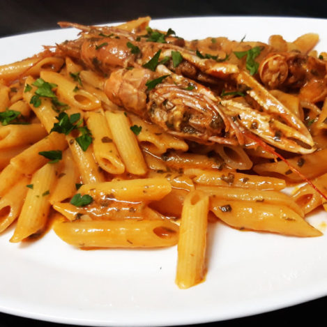 penne vintage agli scampi